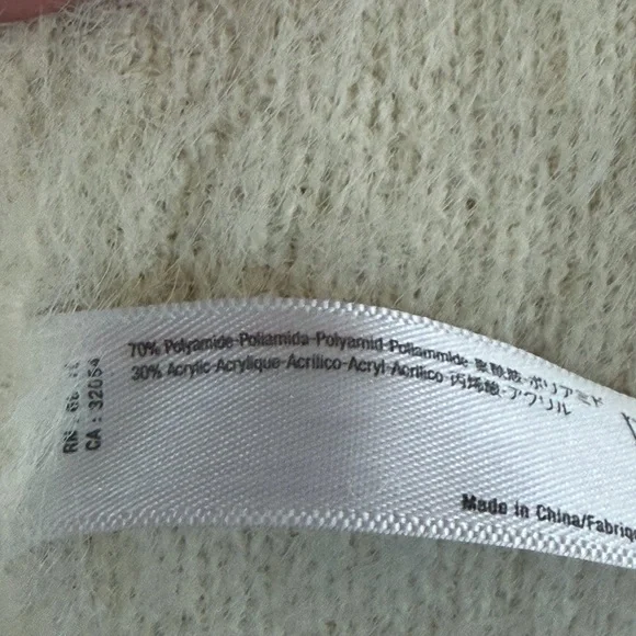 Anthropologie Sweater Merzouga Geometric Open Front Cardigan Ivory Kimono Boho - Picture 8 of 9